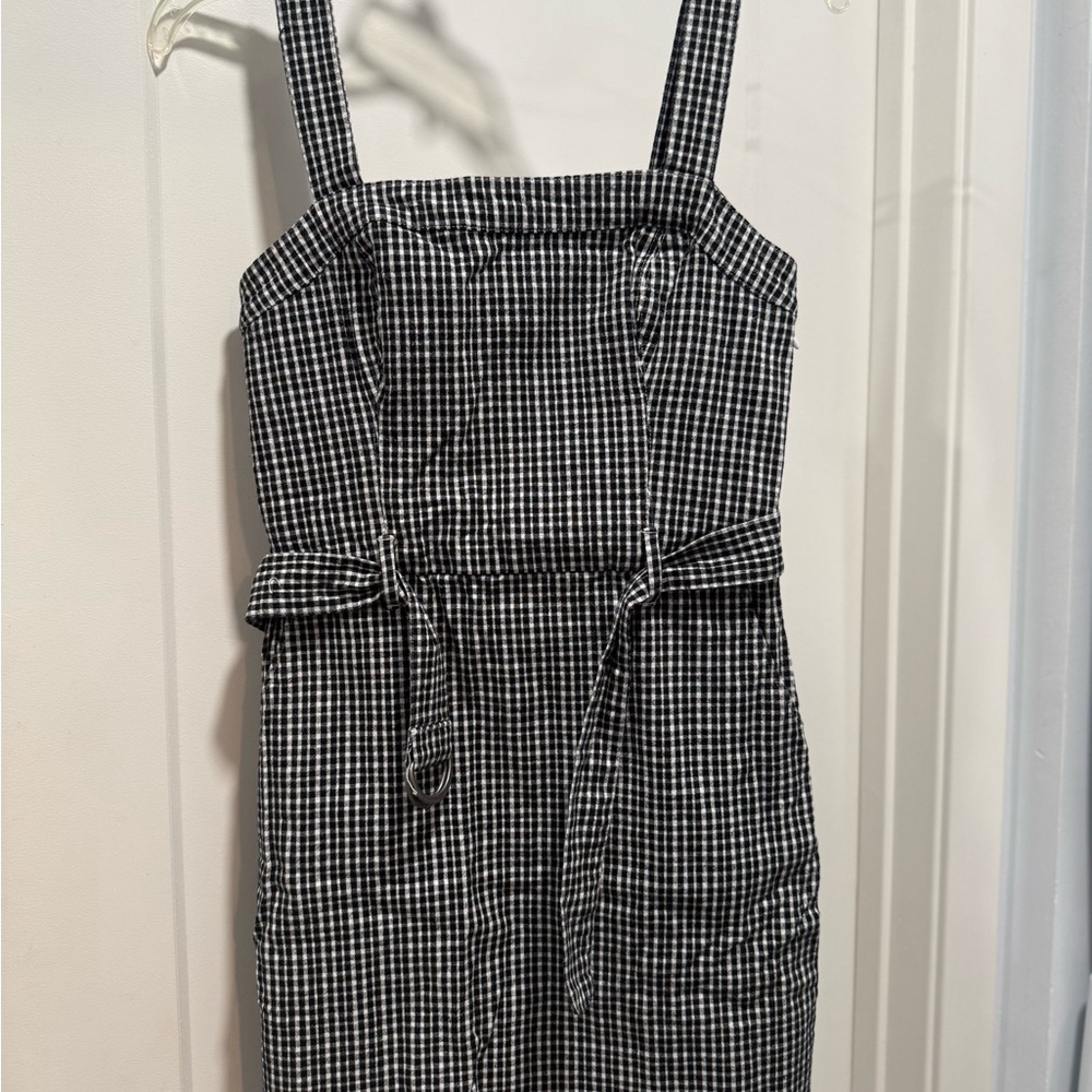 Hollister Black and White Checkered Mini Dress